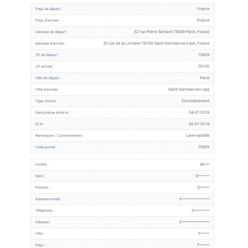 Leads transport de colis